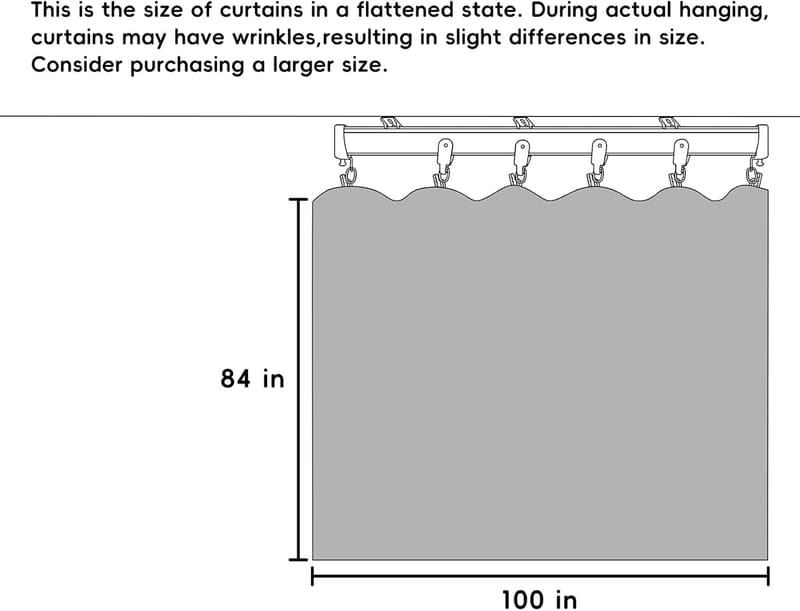 Ceiling-Mount Room Divider Curtains with Blackout Panels