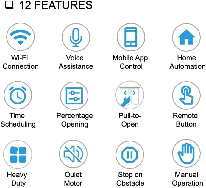 Smart Remote Control Curtains with WiFi & Alexa/Google Home Compatibility
