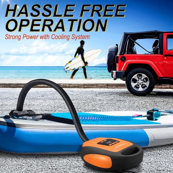 Electric Paddle Board Pump - 20PSI with Auto-Off and 12V Connector