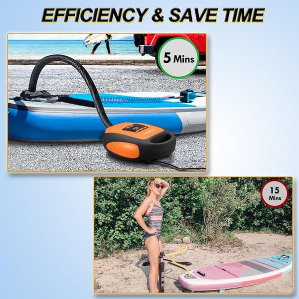 Electric Paddle Board Pump - 20PSI with Auto-Off and 12V Connector