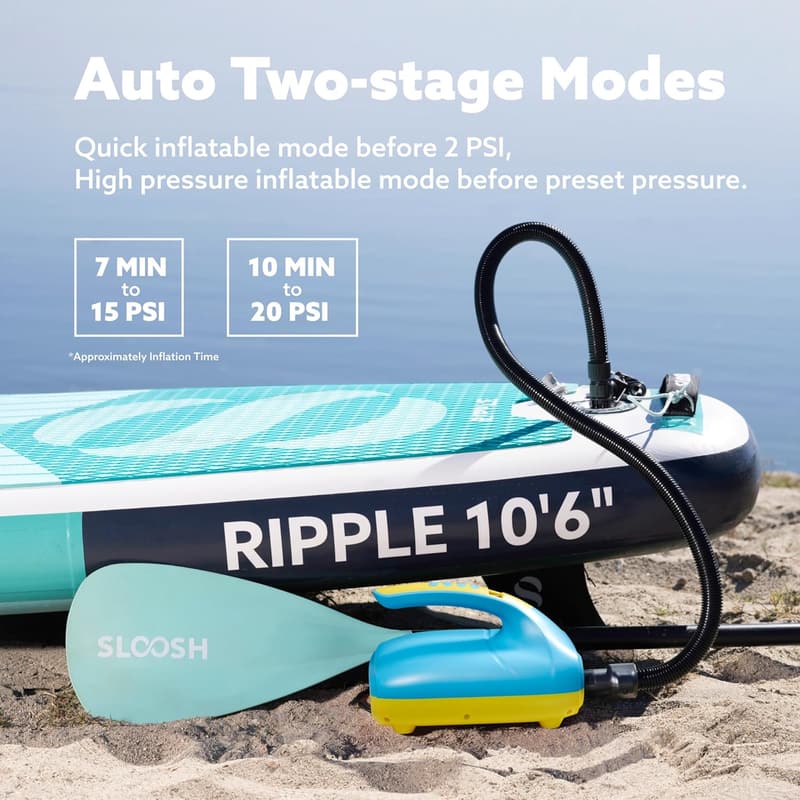 SLOOSH High-Pressure Electric Paddle Board Pump, 20 PSI
