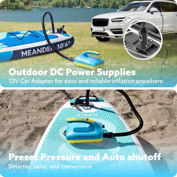 SLOOSH High-Pressure Electric Paddle Board Pump, 20 PSI