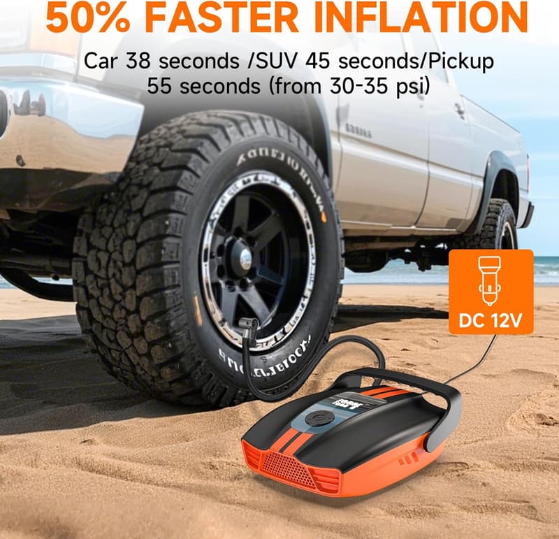 Portable Electric Paddle Board Pump with Dual Stage Inflation & Auto-Off