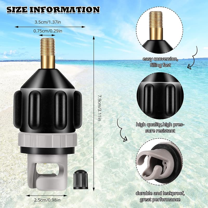 Inflatable Boat SUP Pump Adapter for Kayaks and Paddle Boards