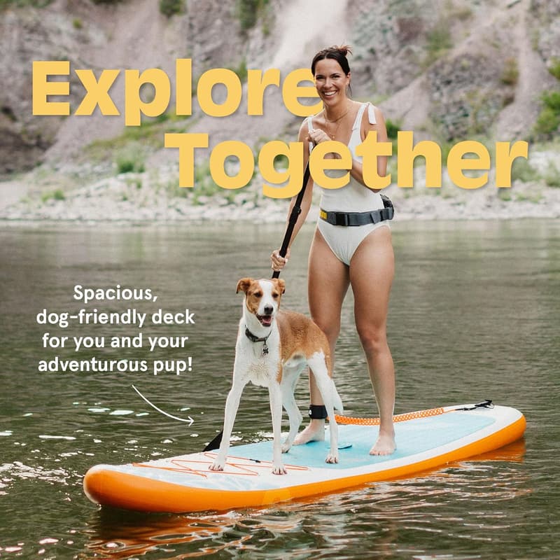 Retrospec Inflatable Stand Up Paddle Board with Paddle & Pump