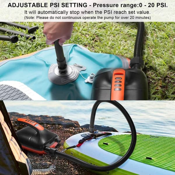 20PSI Electric Paddle Board Pump with Auto-Off Function