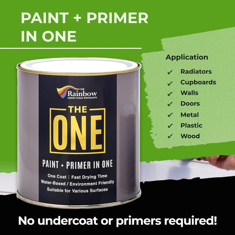 Durable All-in-One Craft Paint - Fast Drying Matte Black, 8.5oz