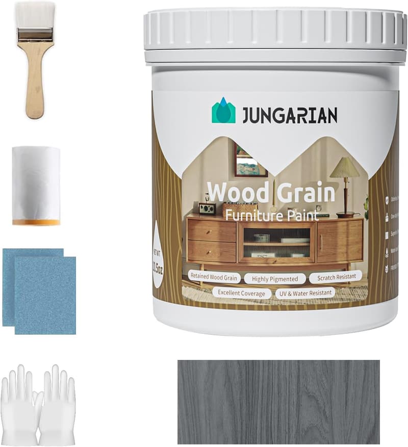 All-in-One Water-Based Wood Furniture Paint - Urban Grey 10.5oz