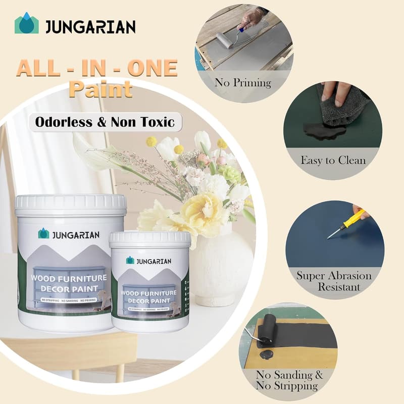 Evergreens 32oz Furniture Paint Kit - Water-Based, Matte Finish