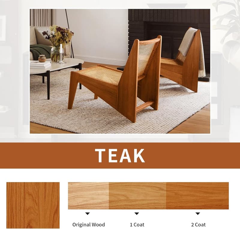 Teak Furniture Paint 10.5oz - Water-Based, Low Odor, All-in-One