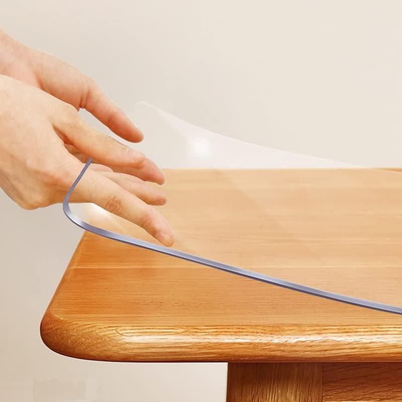 Clear Vinyl Table Cover Protector Mat for Easy Cleaning - 20x79 in.
