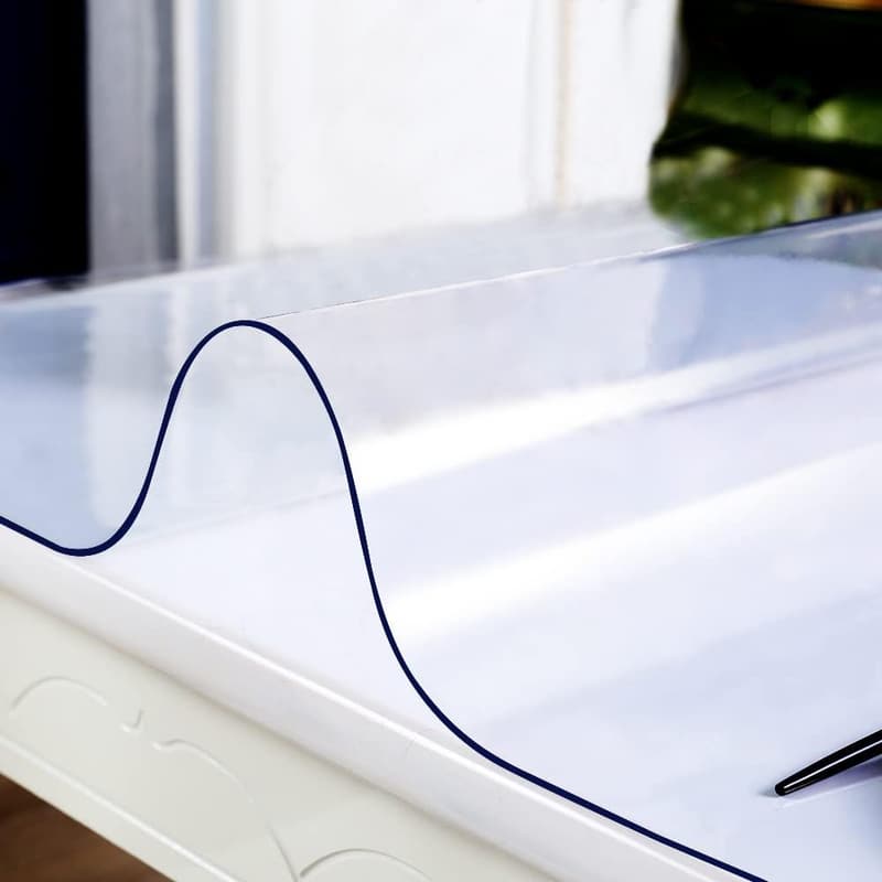 Clear Vinyl Table Cover Protector Mat for Easy Cleaning - 20x79 in.