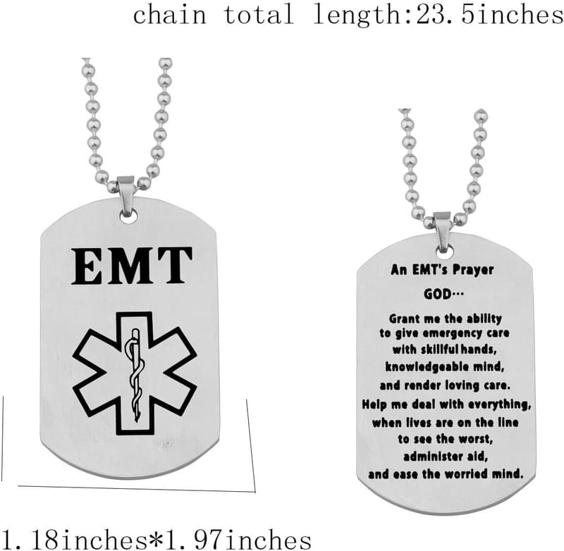 Emergency Medical Prayer Necklace for Paramedics