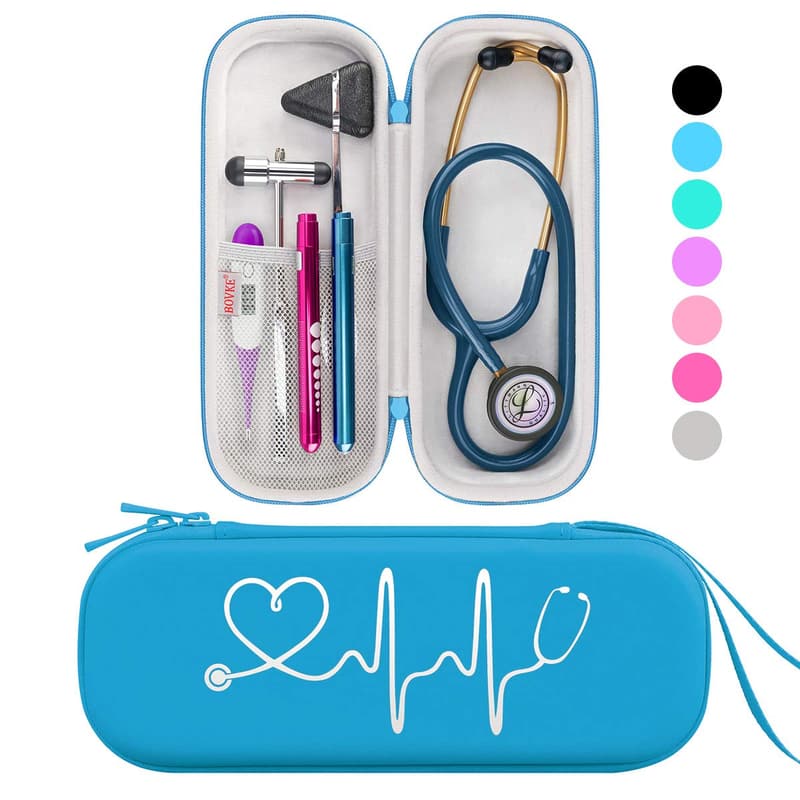 Stethoscope Carrying Case for Littmann & EMT Tools - Turquoise
