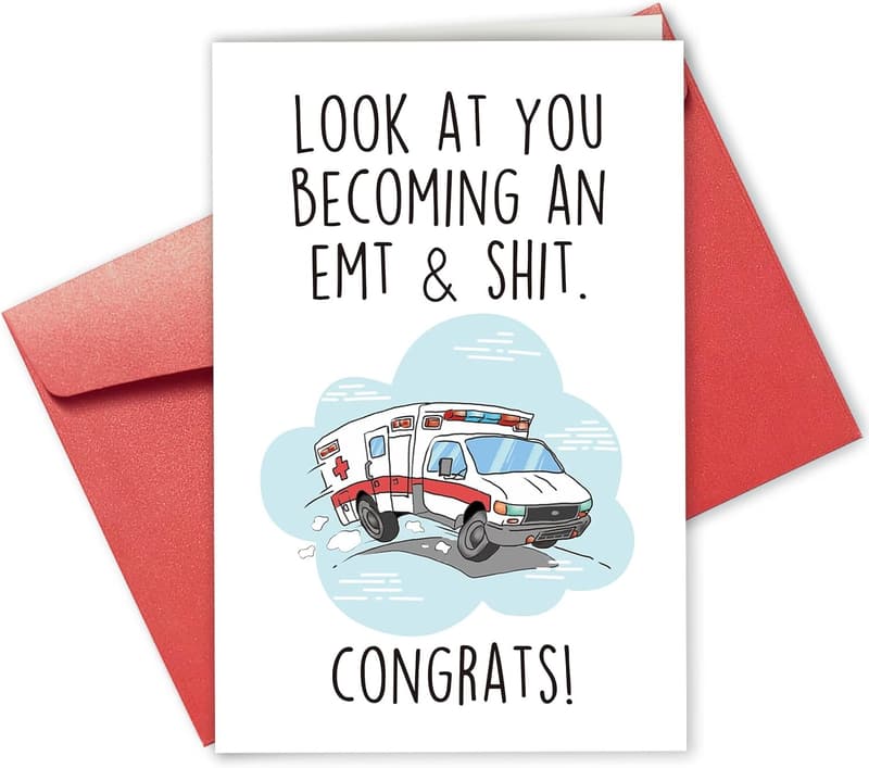 Emergency Services Graduate Congrats Card for EMTs
