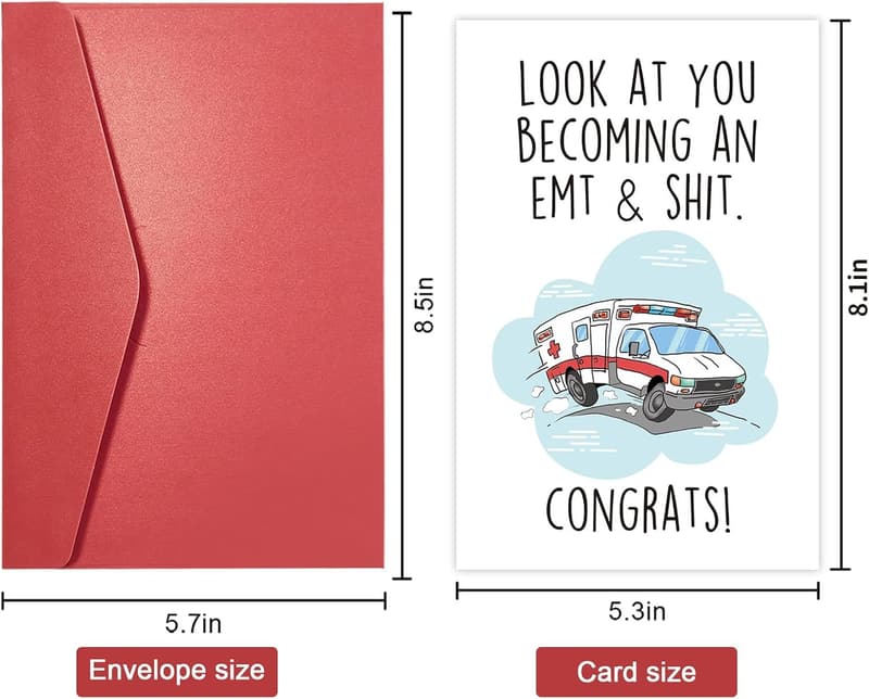 Emergency Services Graduate Congrats Card for EMTs