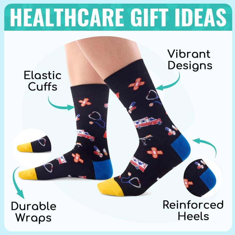 Funny EMT Socks for Men and Women - Great EMS Week Gift