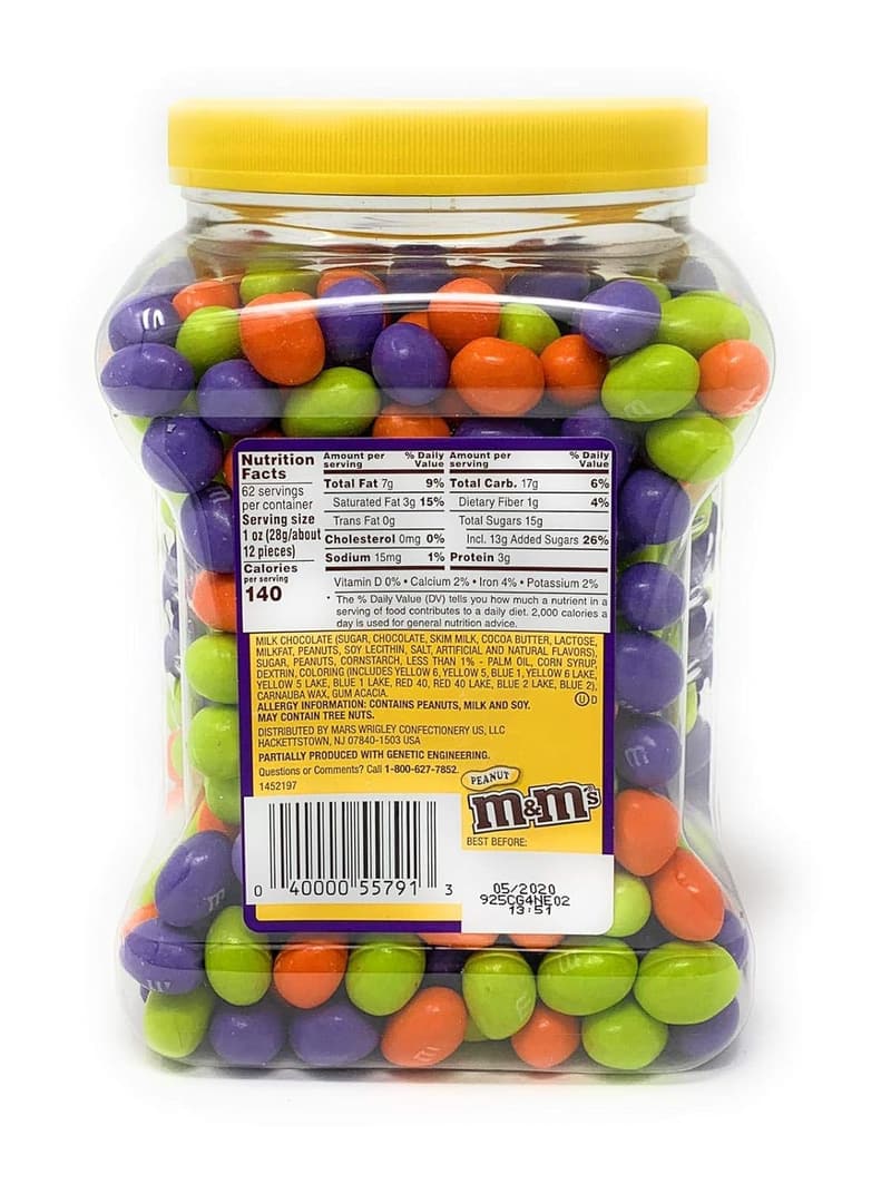 M&M'S Ghoul's Mix Peanut Chocolate Halloween Candy - 62oz
