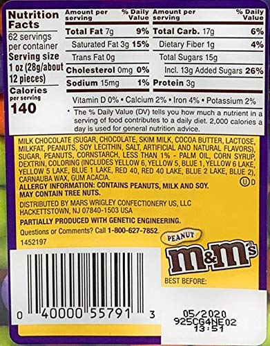 M&M'S Ghoul's Mix Peanut Chocolate Halloween Candy - 62oz