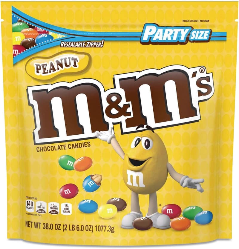 Milk Chocolate and Peanuts M&M'S, 38 oz Bag