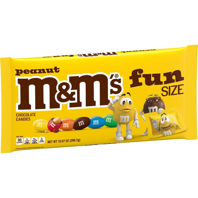 M&M'S Fun Size Peanut Chocolate Candy, 10.57 oz Bag