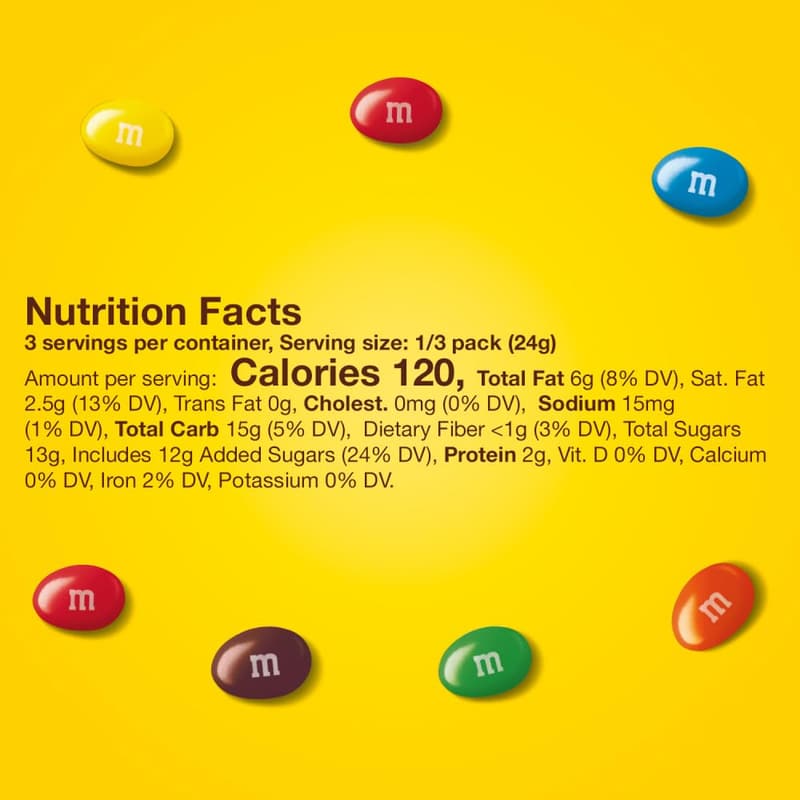 M&M'S Peanut Milk Chocolate Candy, 12-Pack Snacks