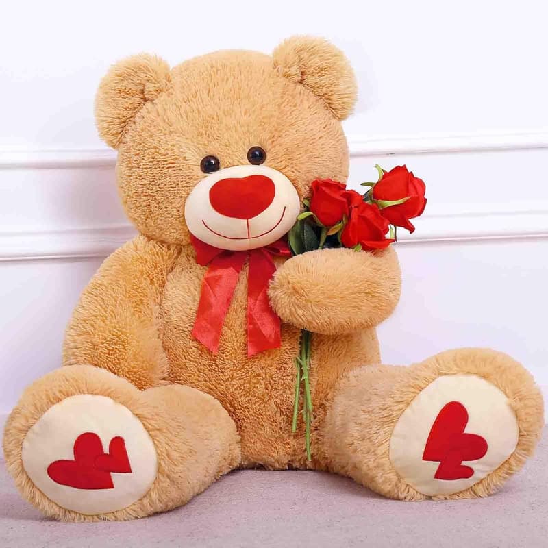 Giant 36-Inch Love Heart Teddy Bear for Couples