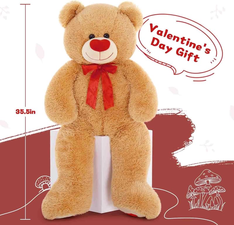 Giant 36-Inch Love Heart Teddy Bear for Couples