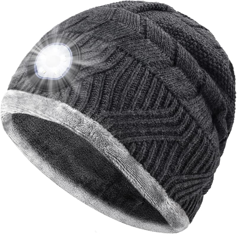 Christmas LED Beanie Hat for Men - Winter Gift