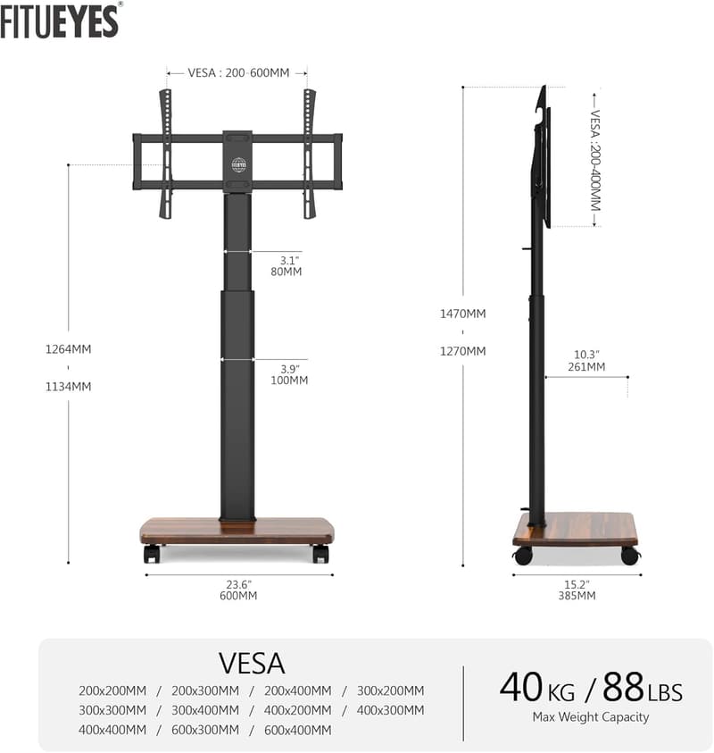 Portable Mobile TV Stand for 32