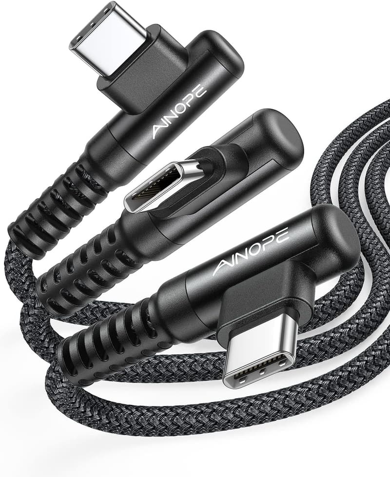 Fast Charging USB Type-C Cable Set, Nylon Braided – 3-Pack