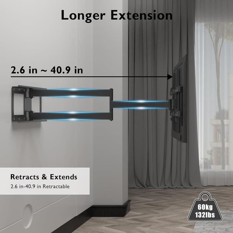 Full Motion TV Wall Mount for 32-75