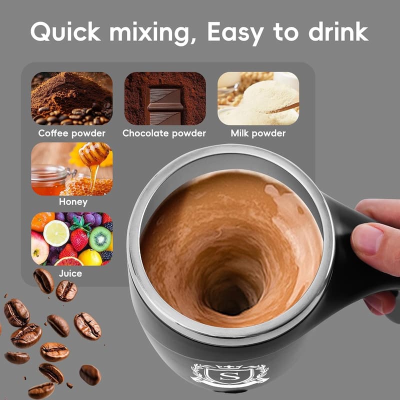 Men's Birthday Stainless Steel Magnetic Stirring Travel Mug
