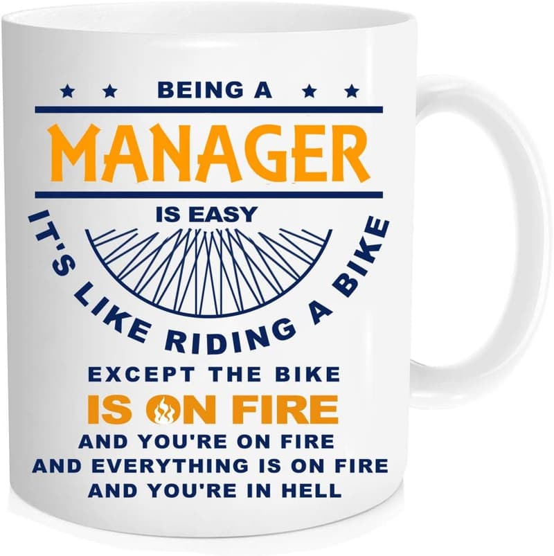 Funny Manager Coffee Mug - 11 oz Novelty Cup for Colleagues
