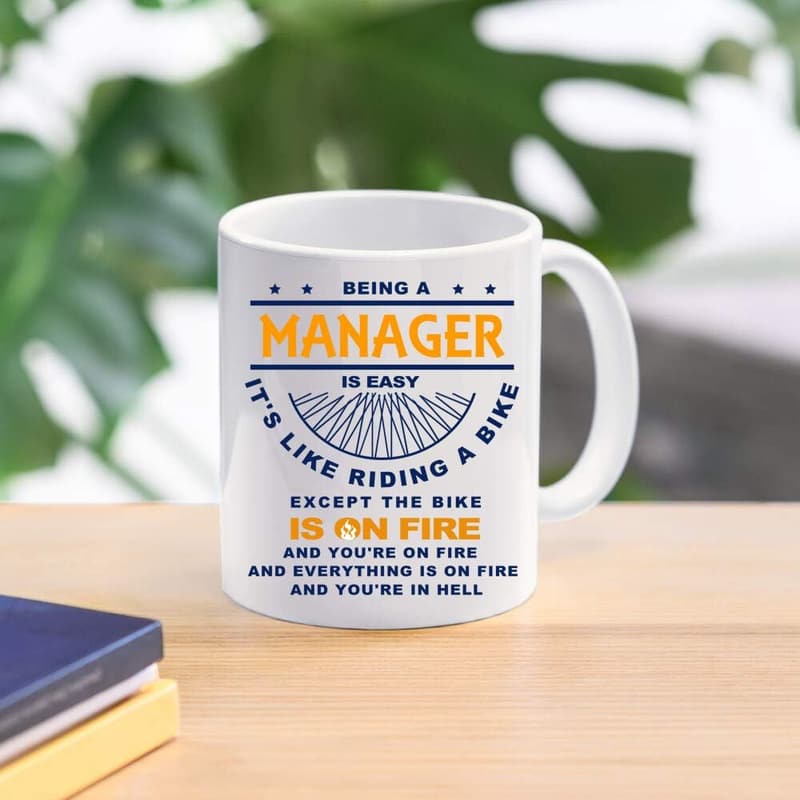 Funny Manager Coffee Mug - 11 oz Novelty Cup for Colleagues