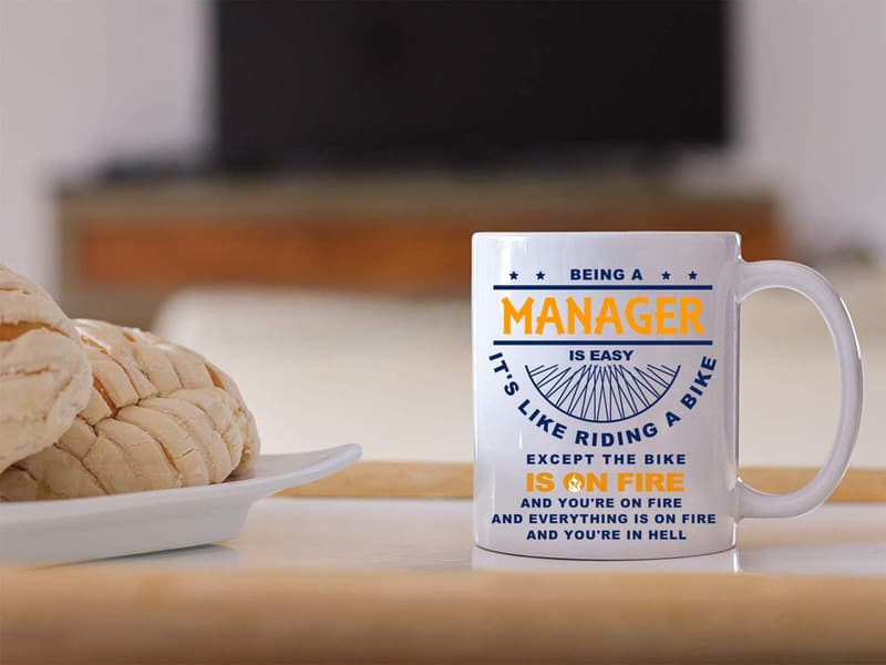 Funny Manager Coffee Mug - 11 oz Novelty Cup for Colleagues