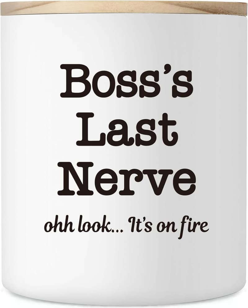 Funny Boss Lady Scented Candle - 10oz Birthday Gift for Women