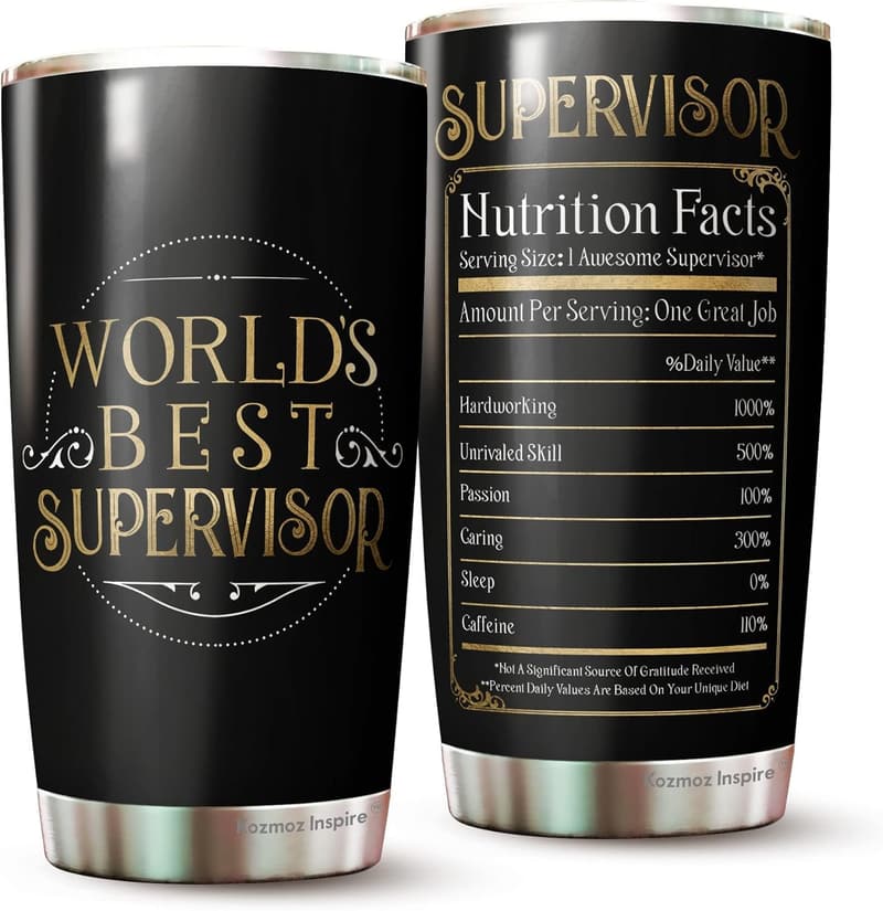 Funny Supervisor Tumbler 20oz - Great Gift for Coworkers
