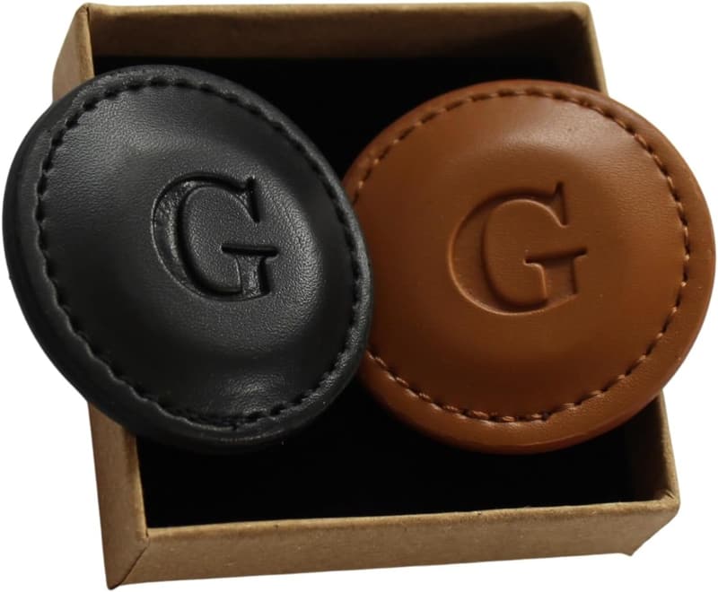 Personalized Vegan Leather Golf Markers Set for Men