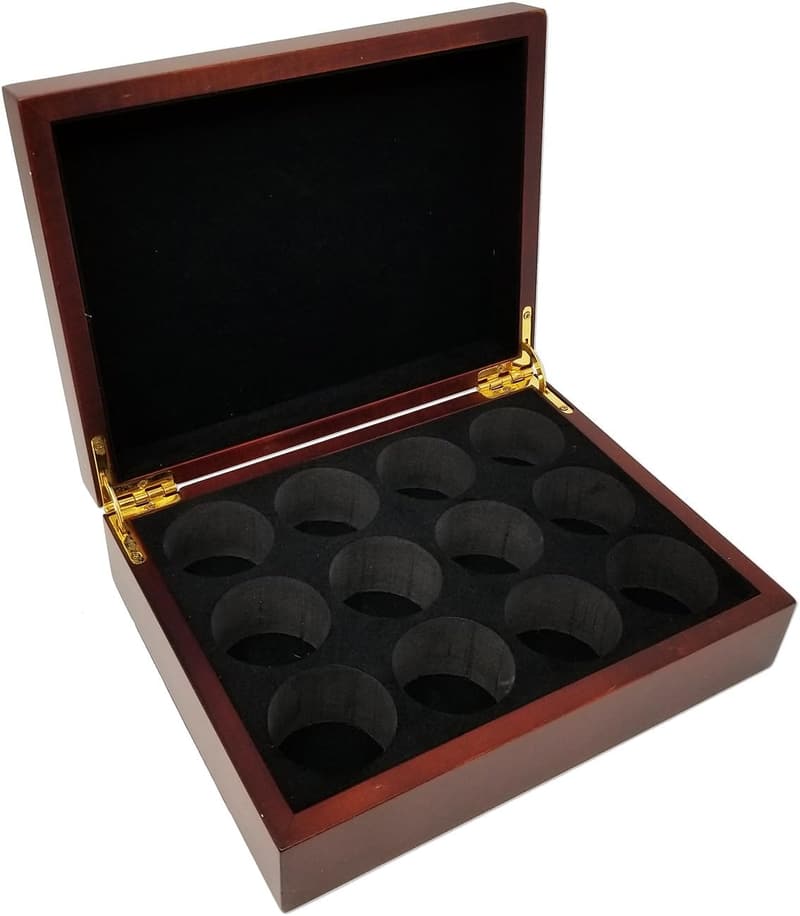Personalized Mahogany Golf Ball Box for Him