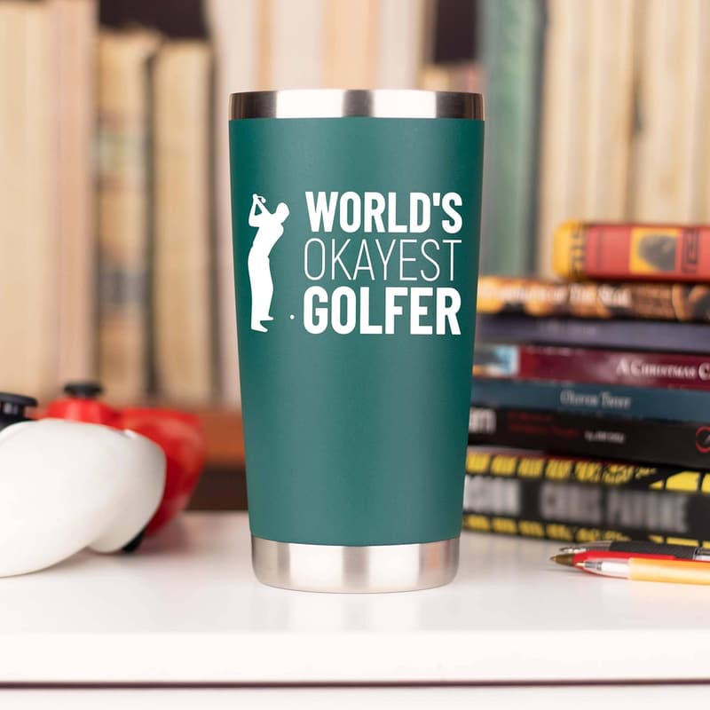 Funny Golf Travel Tumbler Mug for Men - Stainless Steel