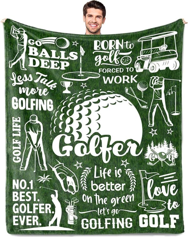 Unique Golf Blanket Gift for Men - 50