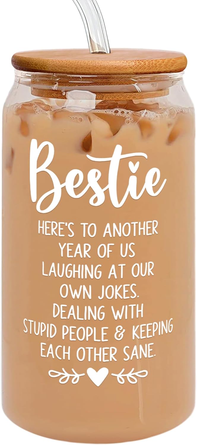Friendship Gift for Women - 16 oz Can Glass