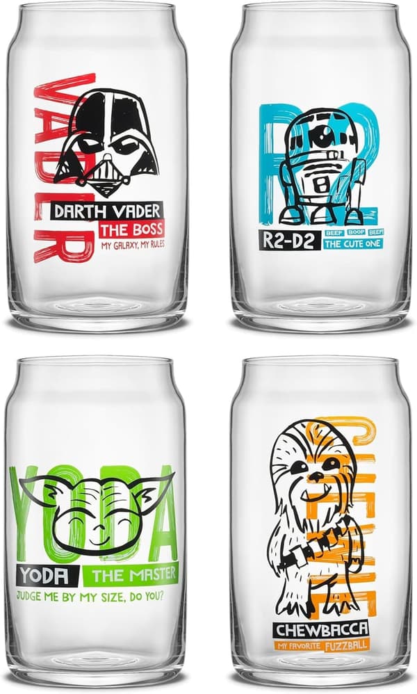 Star Wars Now Playing Tumblers Set of 4 with Straws, 16.9oz