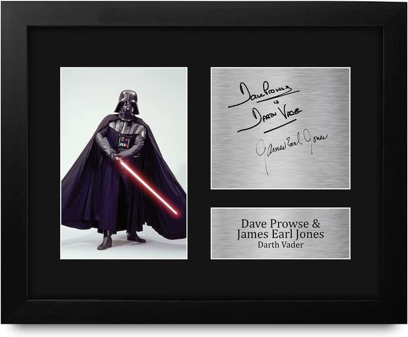 Framed Signed Darth Vader Print by Dave Prowse & James Earl Jones