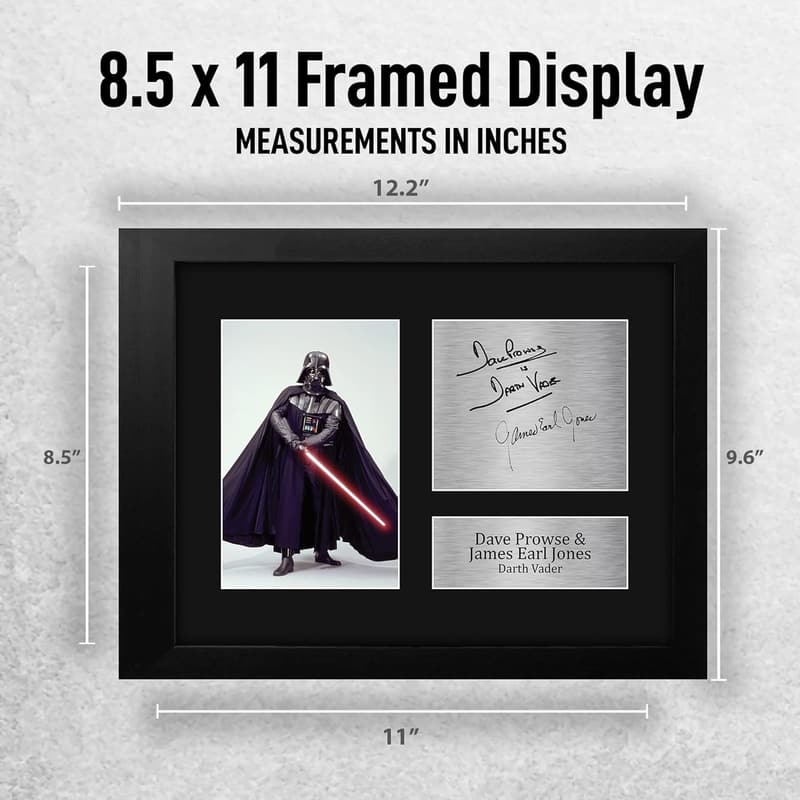 Framed Signed Darth Vader Print by Dave Prowse & James Earl Jones