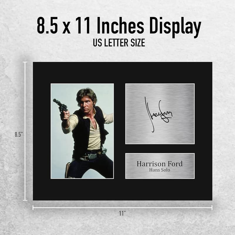 Harrison Ford Autographed Star Wars Print - US Letter Size