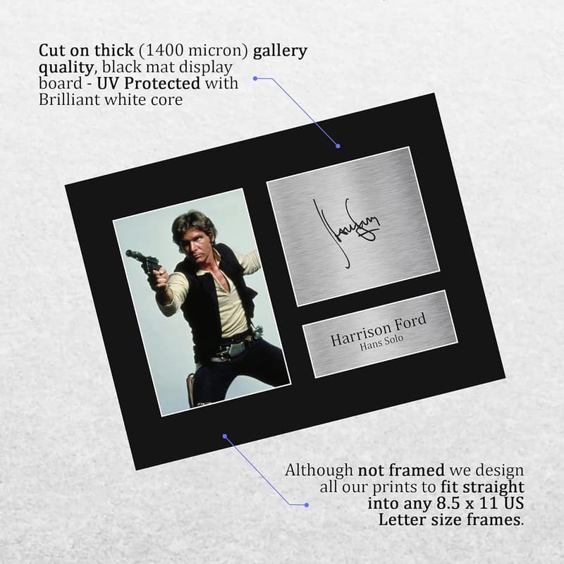 Harrison Ford Autographed Star Wars Print - US Letter Size