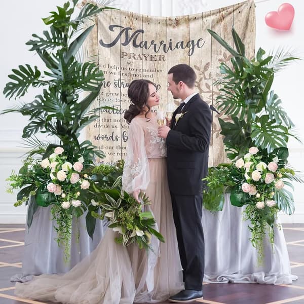 2025 Wedding Gift: Marriage Prayer Throw Blanket 60x50 Inch