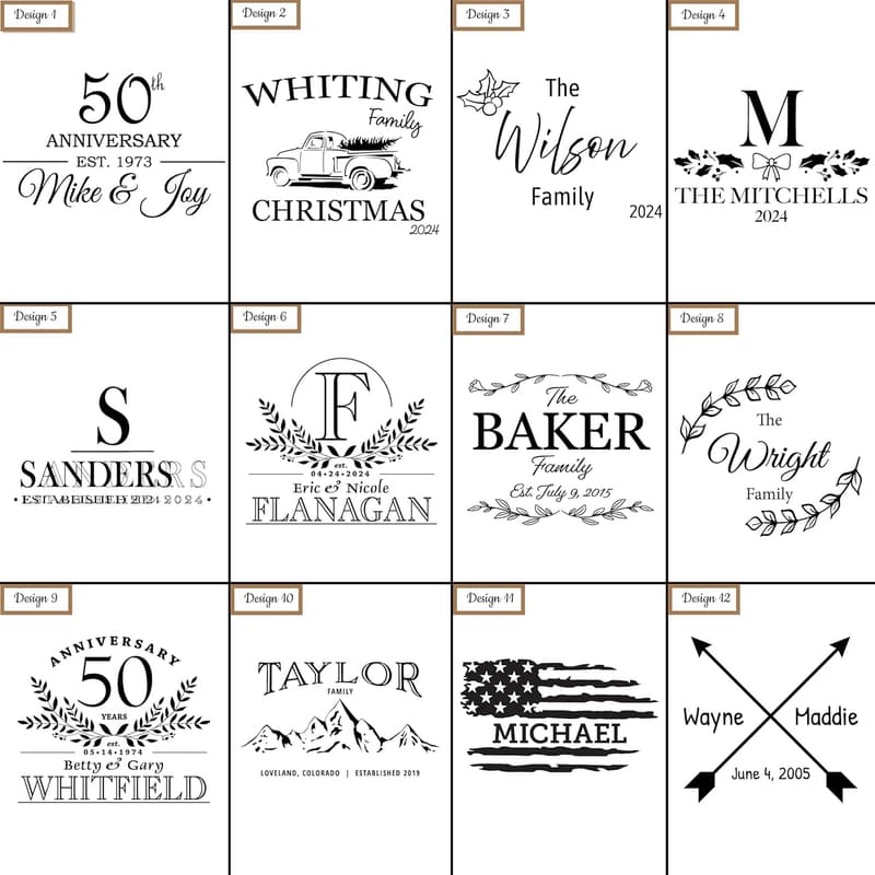 Anniversary Personalized Walnut Cutting Board for Couples